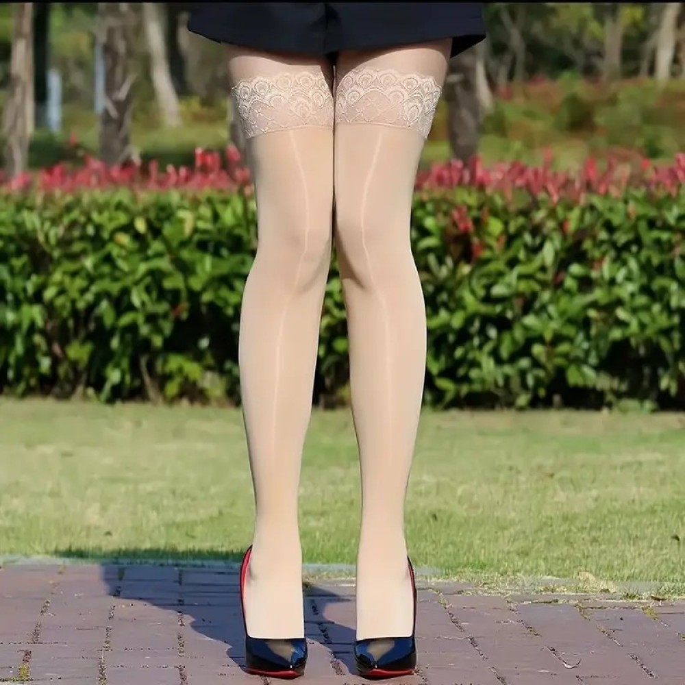 Glossy Sheer Thigh Highs Peaco - Thigh High Sock Stay Up review and price