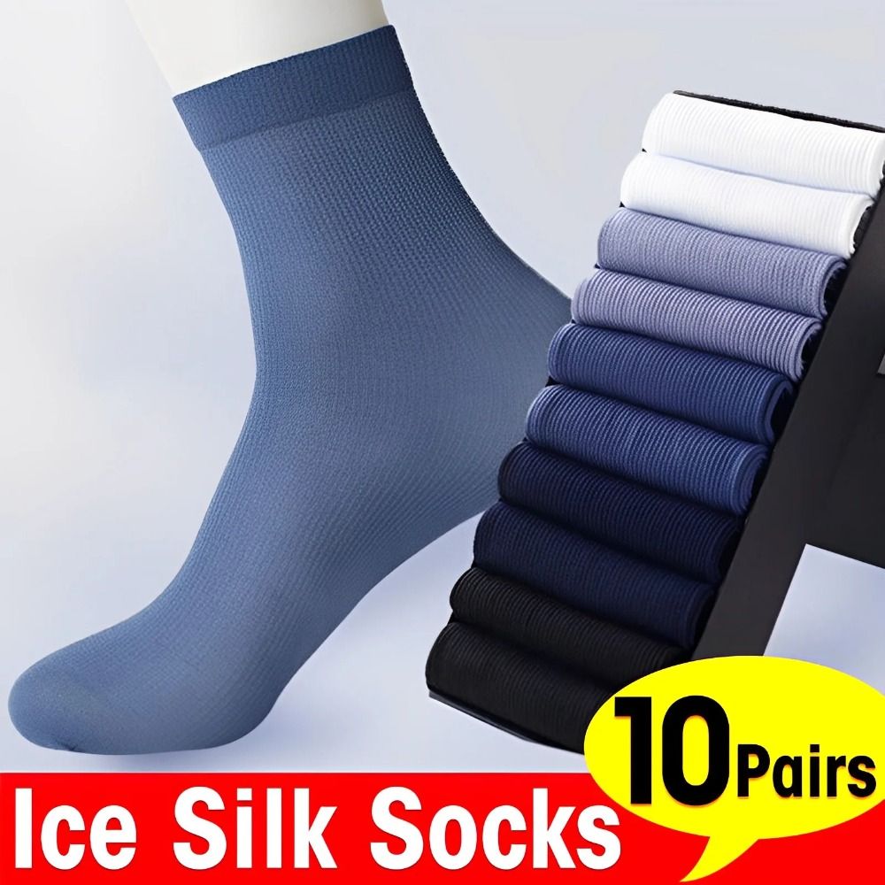 10pairs New Breathable Men Ice - Silk Sock Bamboo review and price