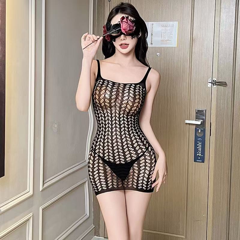 Sexy bodysuit with open crotch - Fishnet Stocking Women review and price