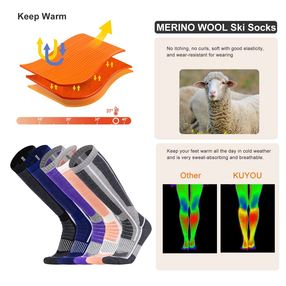 1 Pair Merino Wool Thermal Soc - Wool Hiking Sock review and price