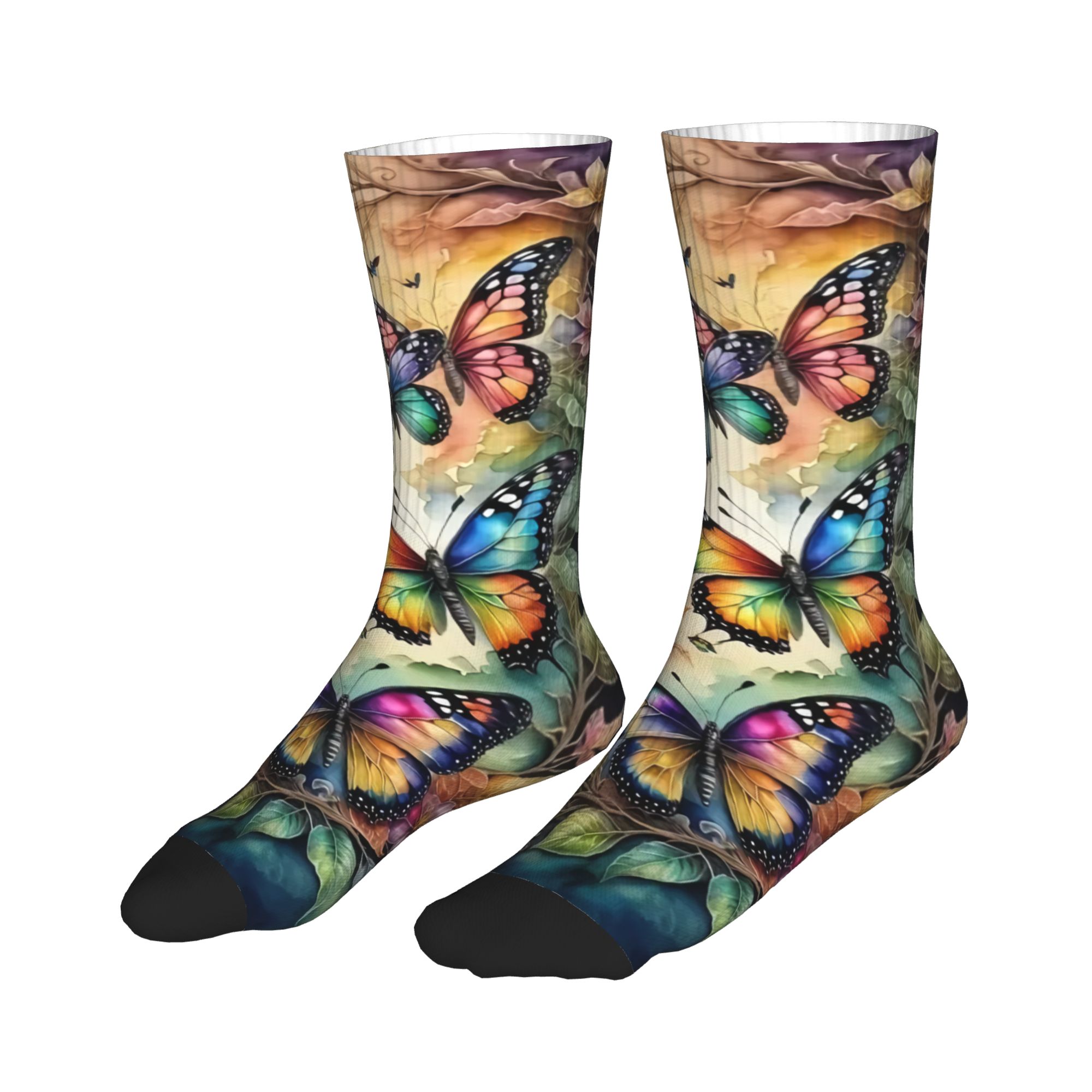 Colorful Butterflies and Flowe - Dress Sock Men review and price