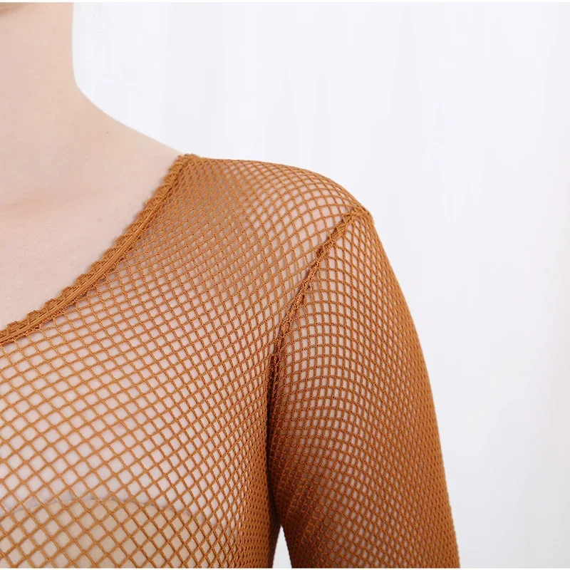 Latin Dance Full Body Jumpsuit - Fishnet Stocking Women review and price